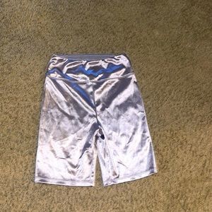 Urban outfitters holographic biker shorts